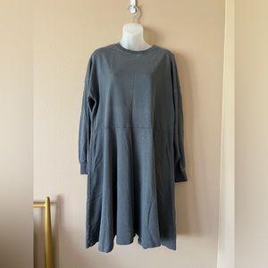 Zara oversized washed grey sweatshirt dress